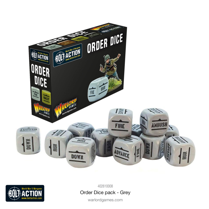 Bolt Action – Orders Dice – Grau